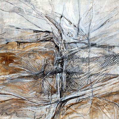 Gabriele Poli, "Paesaggio con albero", 1986